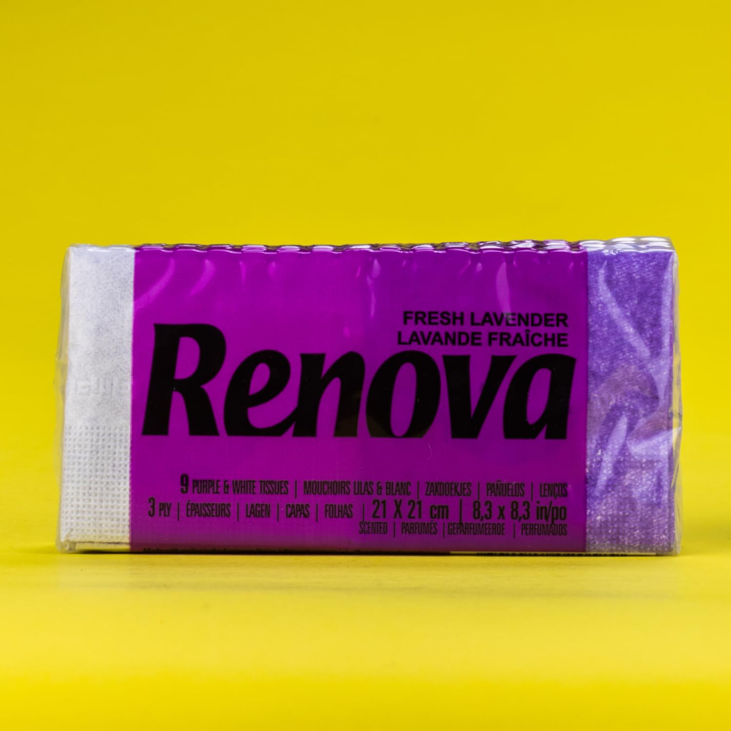 Renova Tissues Red Label Taschentücher, lila, Lavendelduft, 6 Päckchen