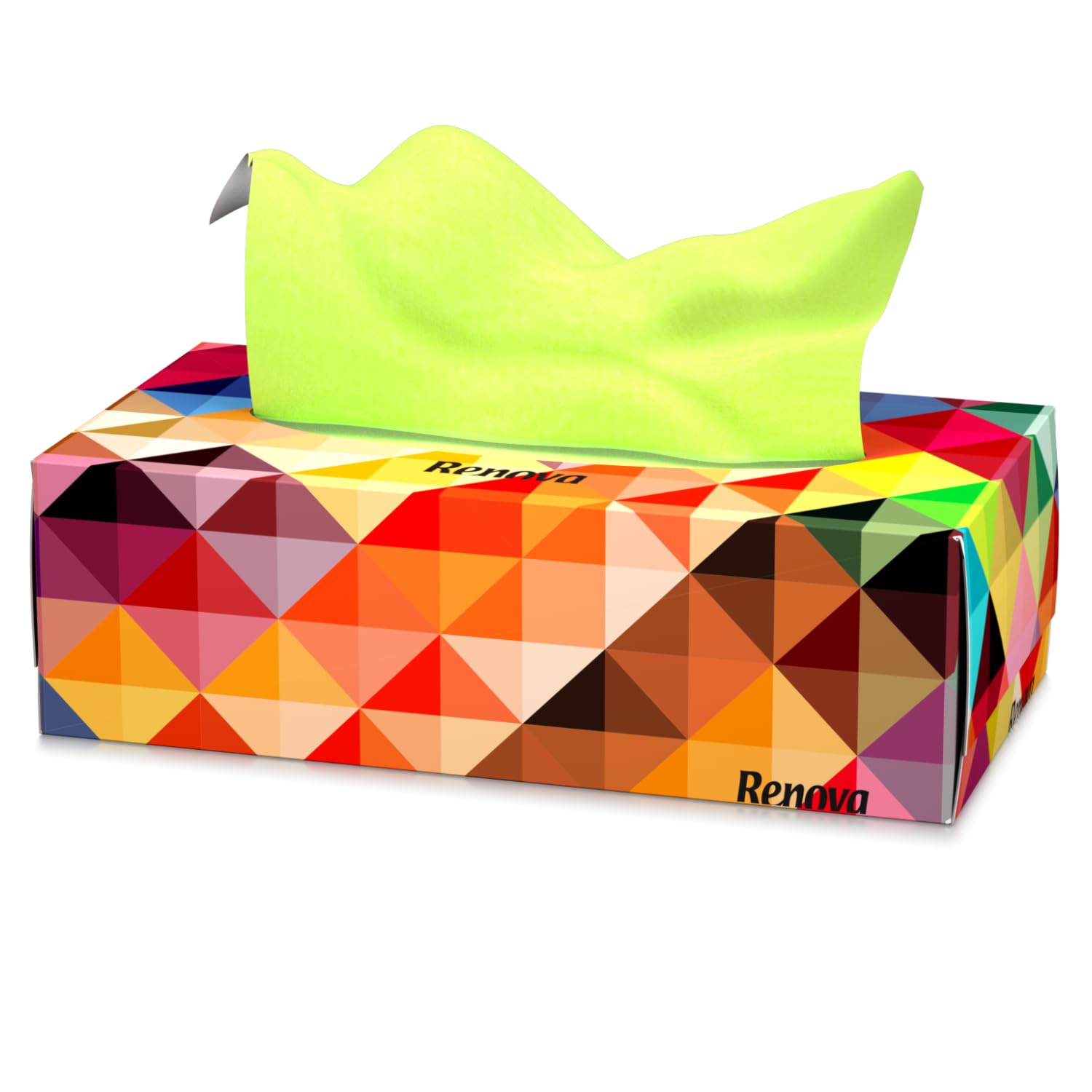 Renova Tissues TWO COLOUR Facial Taschentücher, 80 Stück, 3-lagig