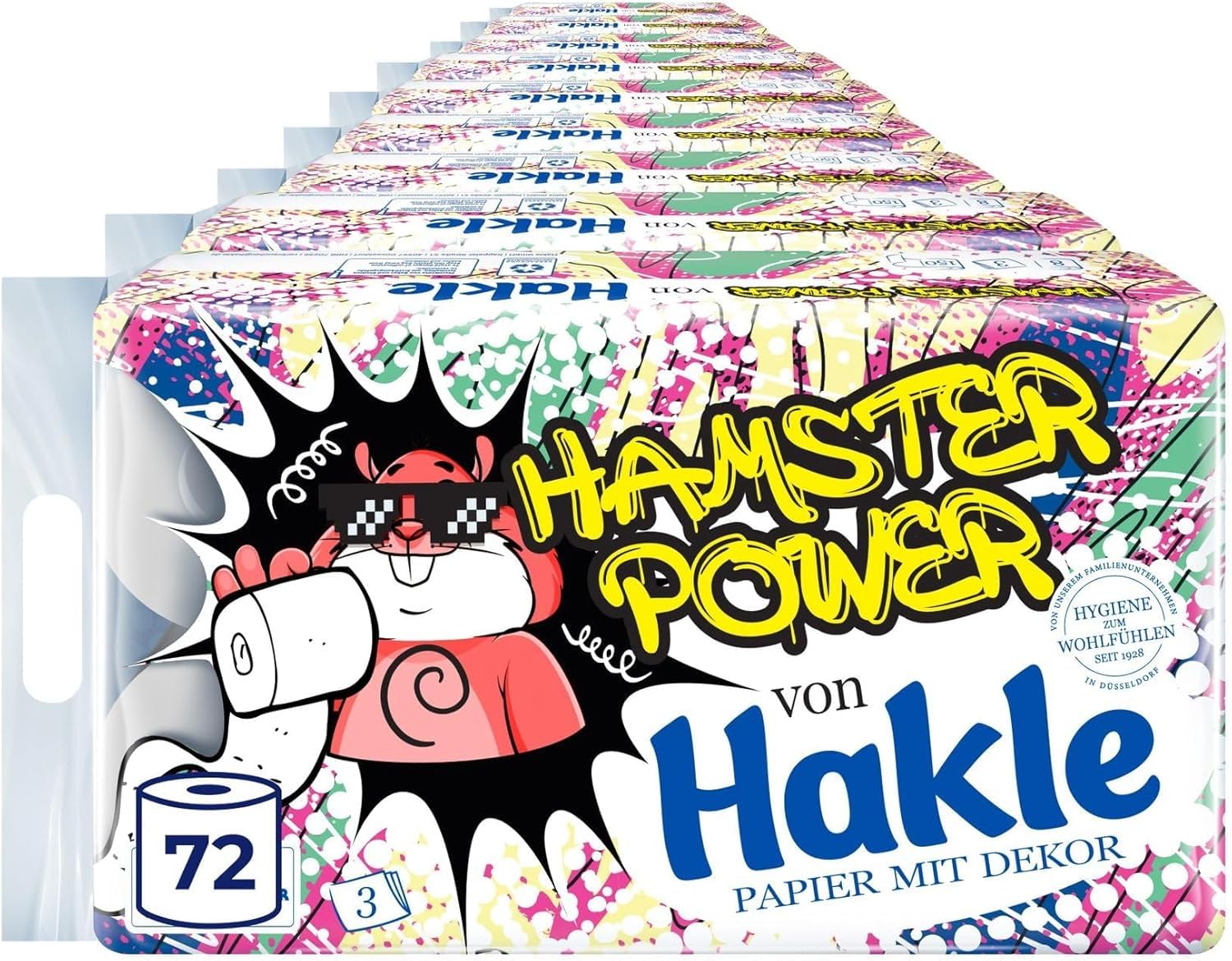 Hakle Hamster Power Toilettenpapier 8 × 9 Rollen FSC