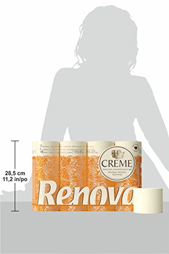 Renova Toilettenpapier 4-lagig Creme parfümiert 12 Rollen
