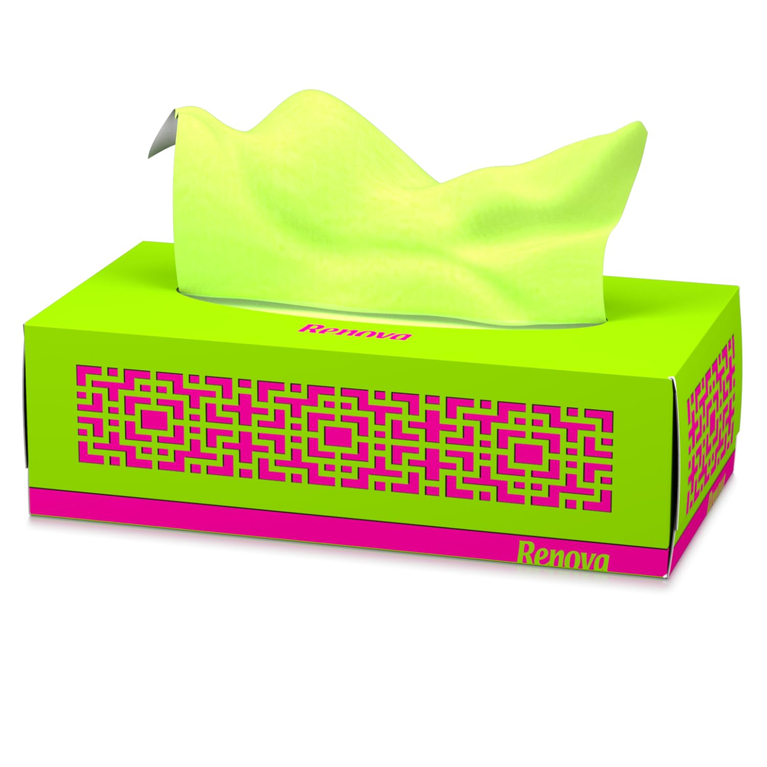Renova Tissues GREEN Facial 80 Tissues Gesichtstücher, grün, 3-lagig