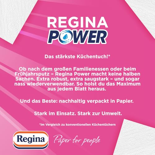 Regina Power 24 Küchenrollen Küchentücher, 2-lagig und nass wiederverwendbar