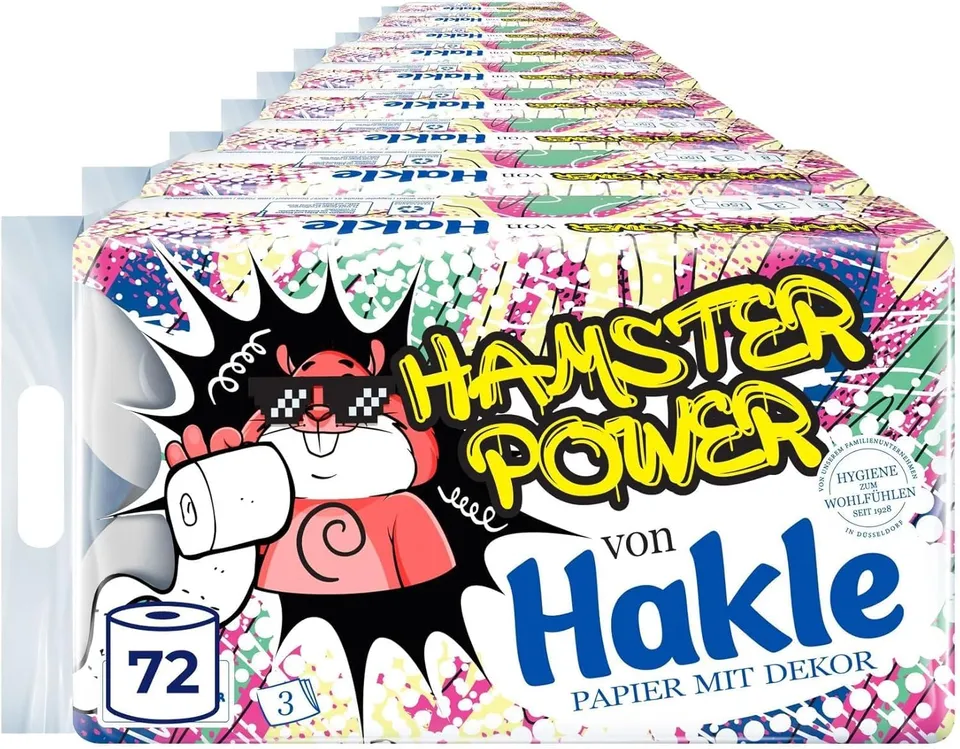 Hakle Hamster Power Toilettenpapier 8 × 9 Rollen FSC