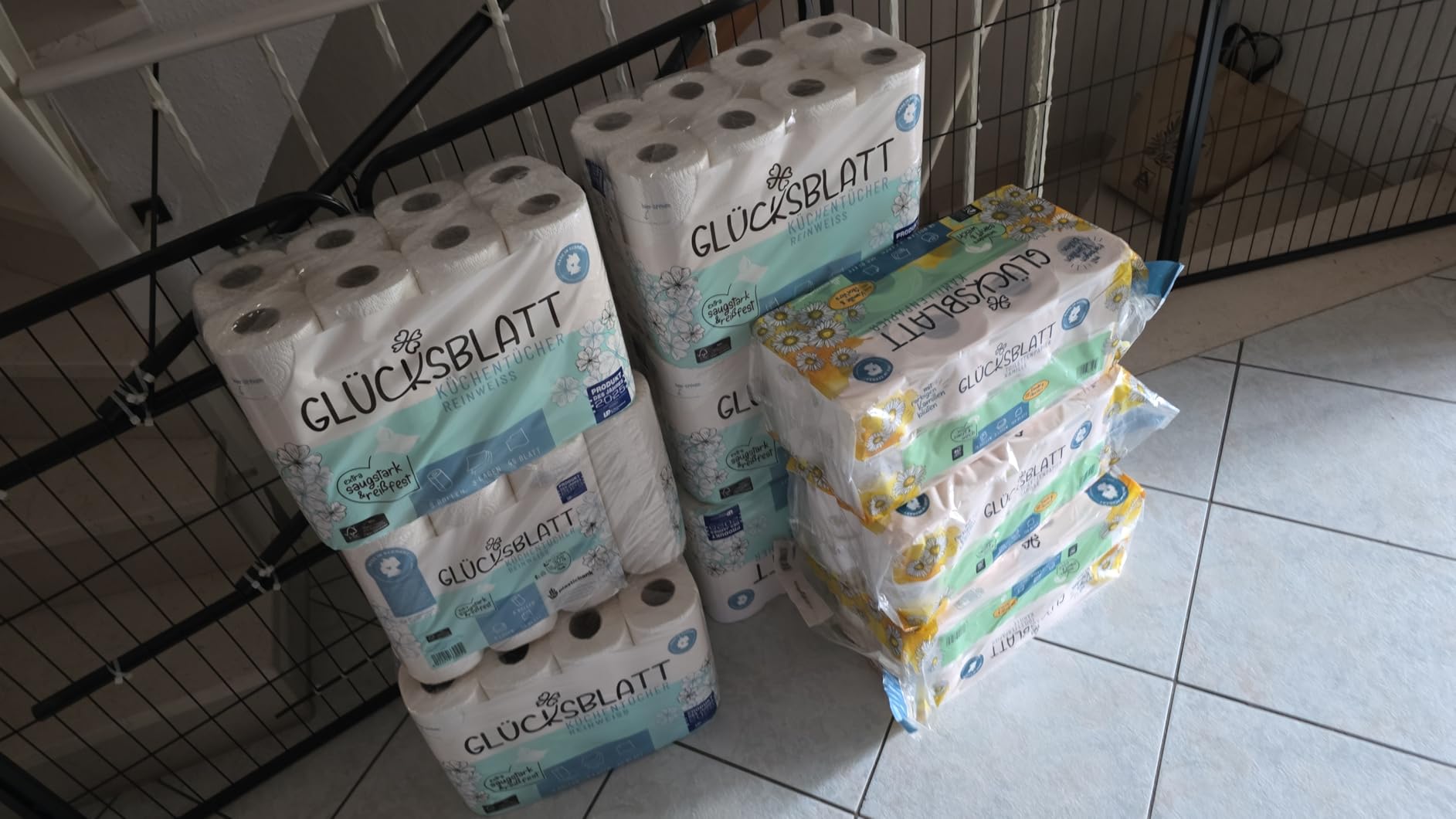 Glücksblatt Küchentücher Küchenpapier 48 Rollen, 3-lagig saugstark