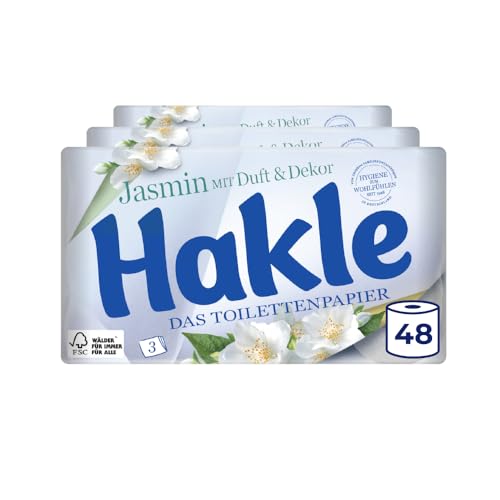 Hakle Jasmin Jasminduft & Dekor Toilettenpapier, 48 Rollen