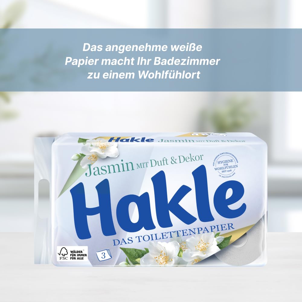 Hakle Jasmin Jasminduft & Dekor Toilettenpapier, 48 Rollen
