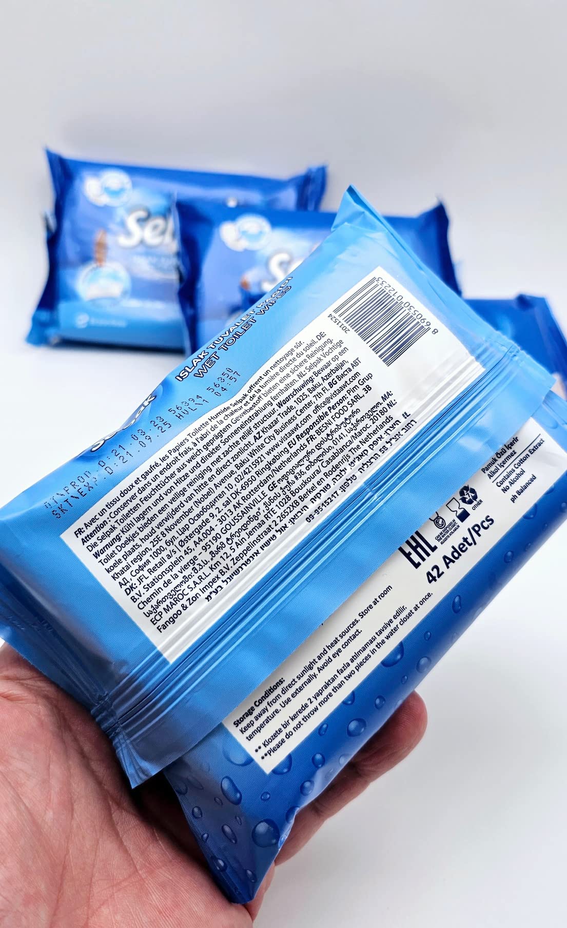 Selpak Wet Wipes Feuchtes Toilettenpapier, 1008 Tücher in 24 Packungen