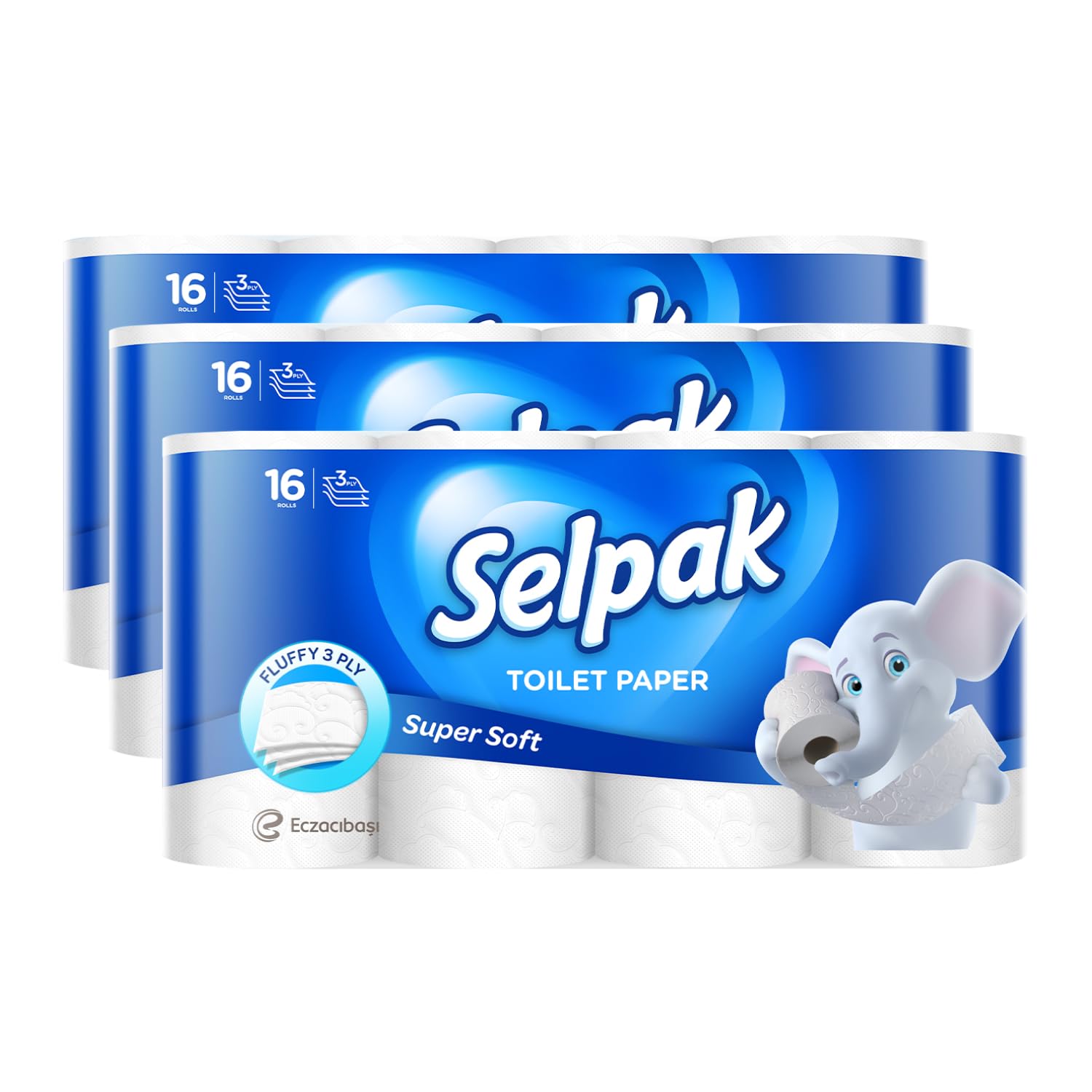 Selpak Toilet Papers Toilettenpapier 96 Rollen, 3-lagig, 140 Blatt