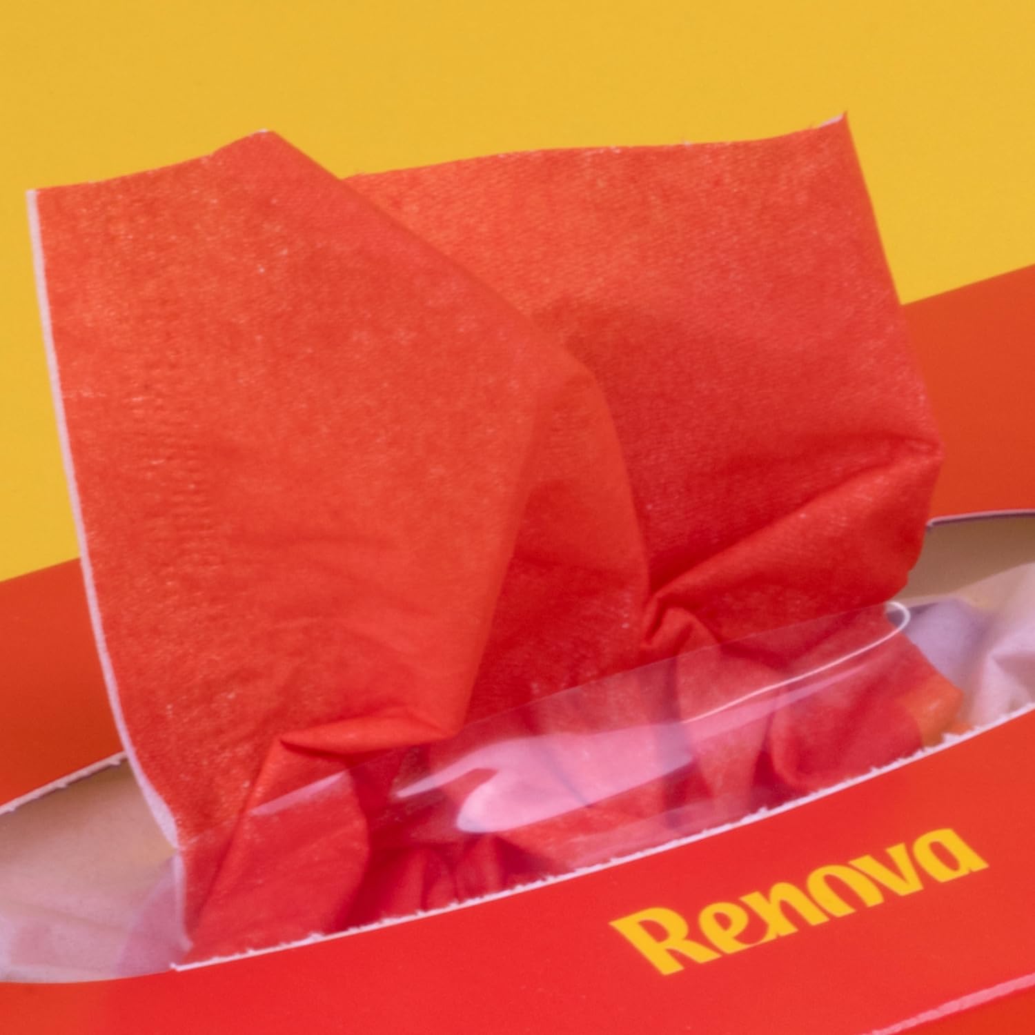 Renova Tissues RED Facial 80 Tissues Gesichtstücher, rot und 3-lagig