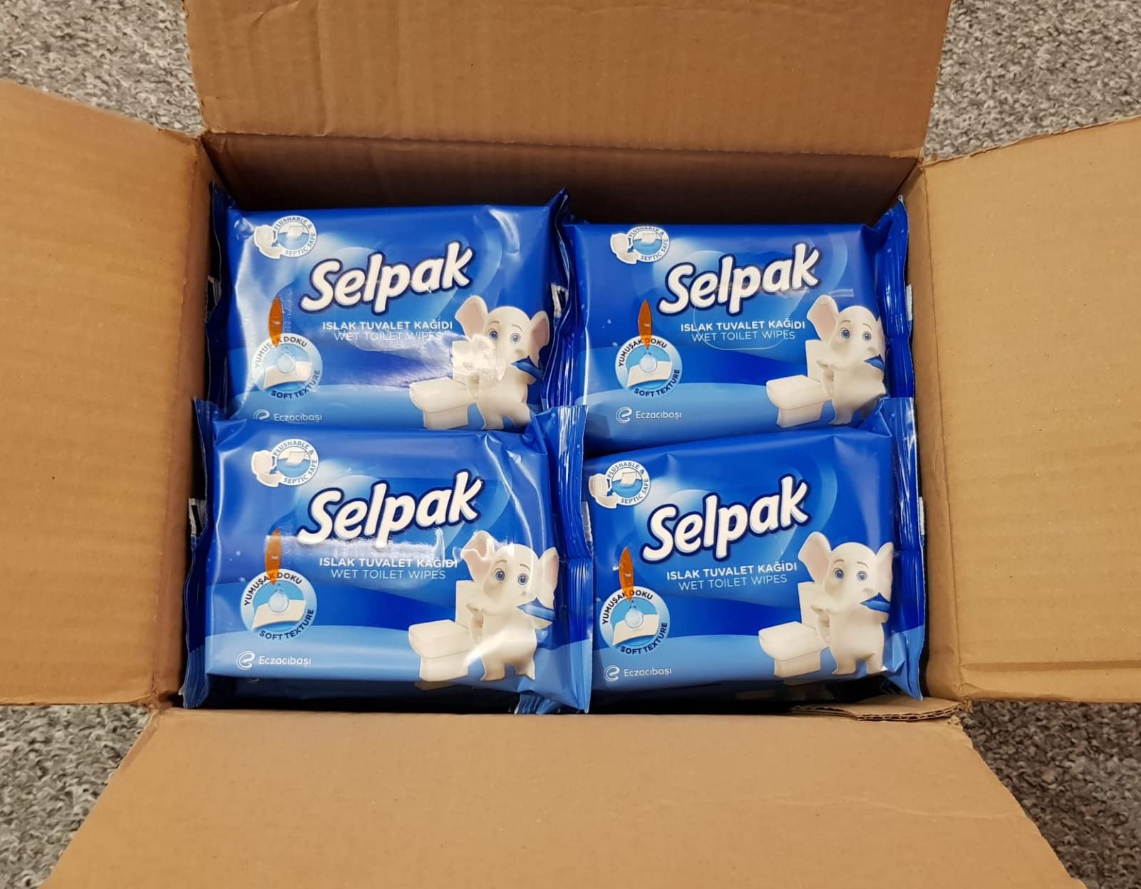 Selpak Wet Wipes Feuchtes Toilettenpapier, 1008 Tücher in 24 Packungen