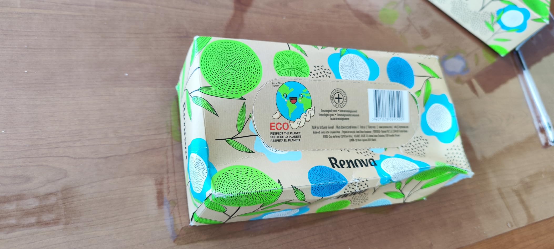 Renova Tissues 100% RECYCLED Facial Tissues Taschentücher 70 Stück unparfümiert