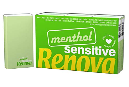 Renova SENSITIVE MENTHOL Taschentücher 6 Packungen weiß