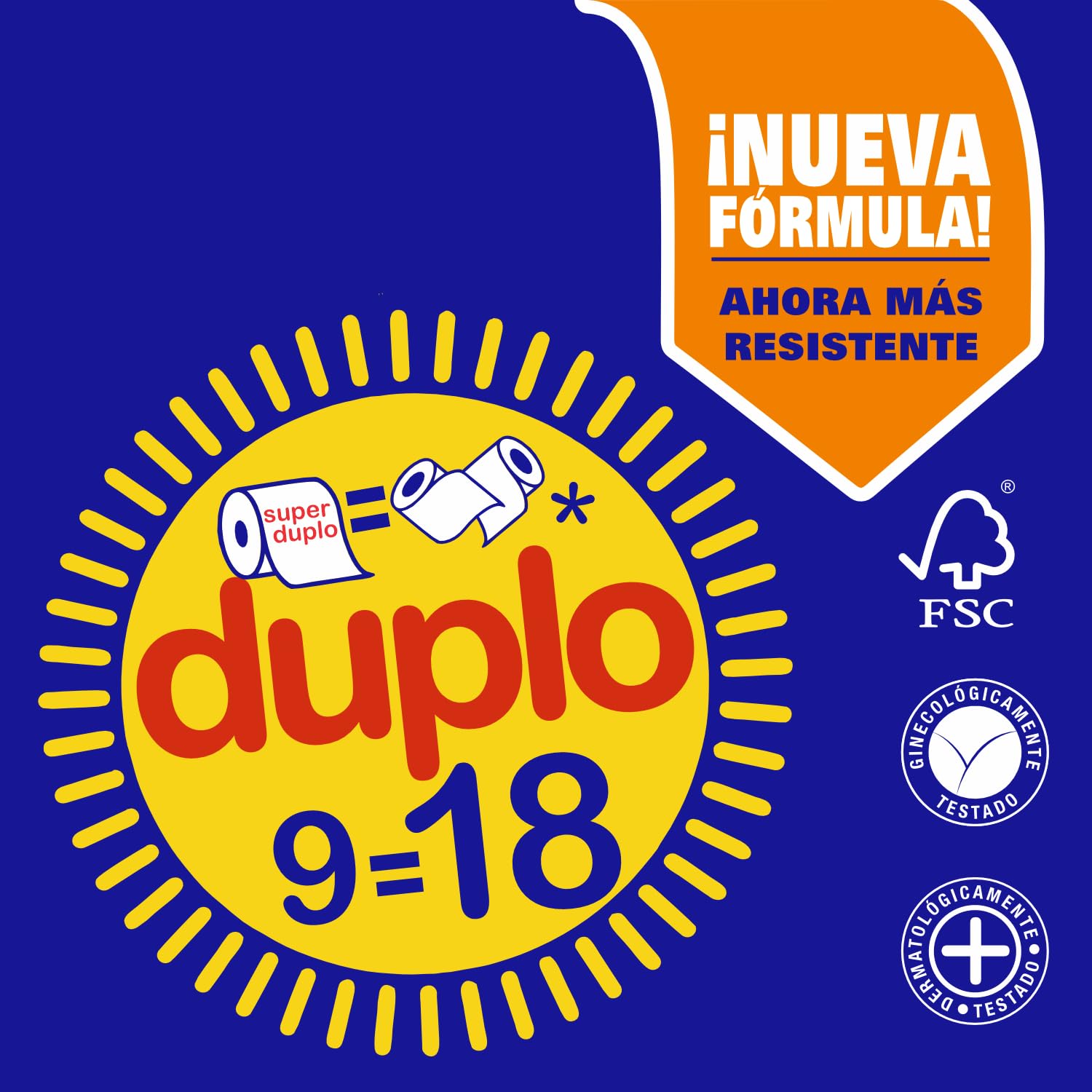 Renova Super Double Toilettenpapier, 9 Rollen, 260 Blatt, ohne Duft