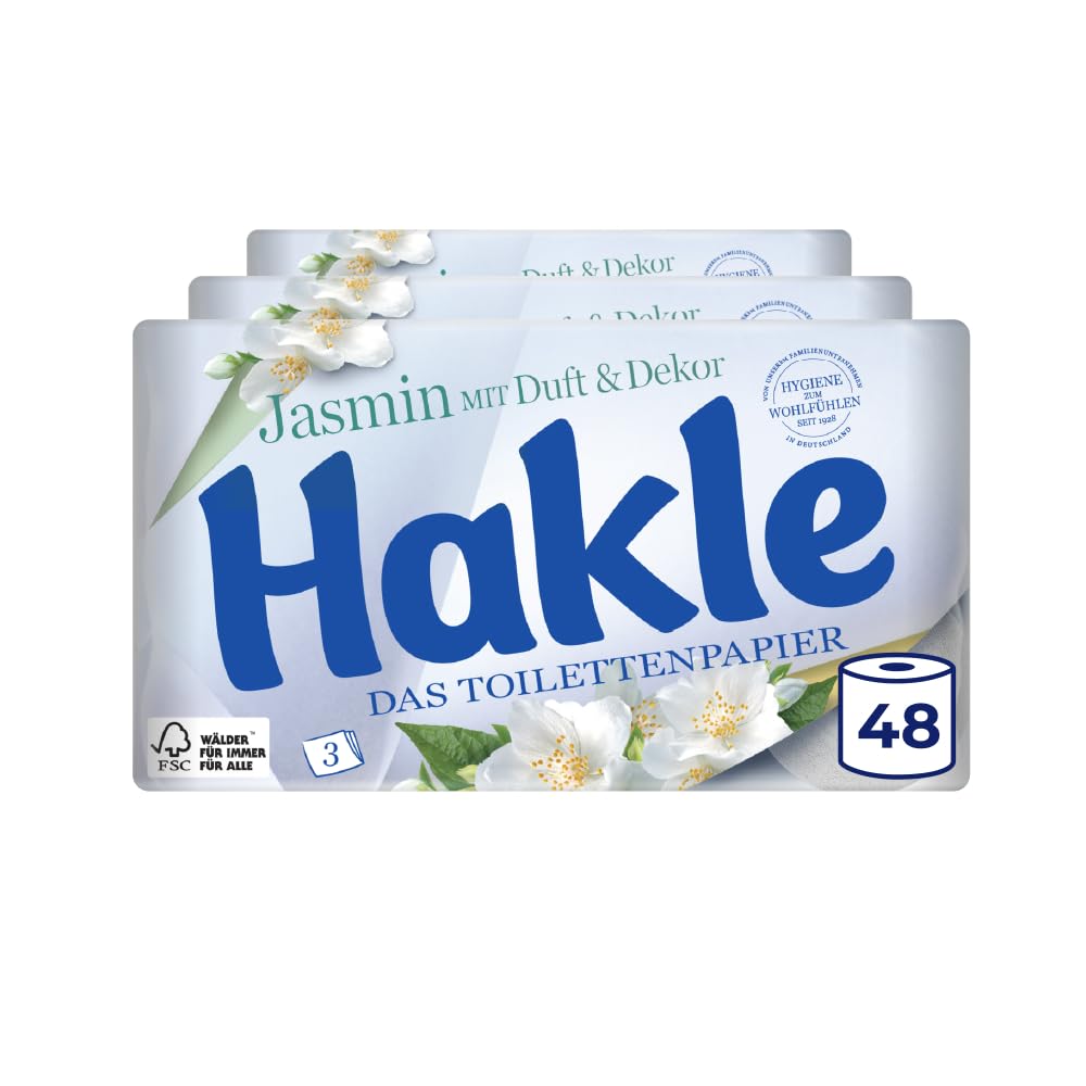 Hakle Jasmin Jasminduft & Dekor Toilettenpapier, 72 Rollen