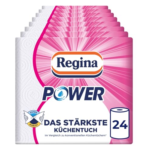 Regina Power 24 Küchenrollen Küchentücher, 2-lagig und nass wiederverwendbar