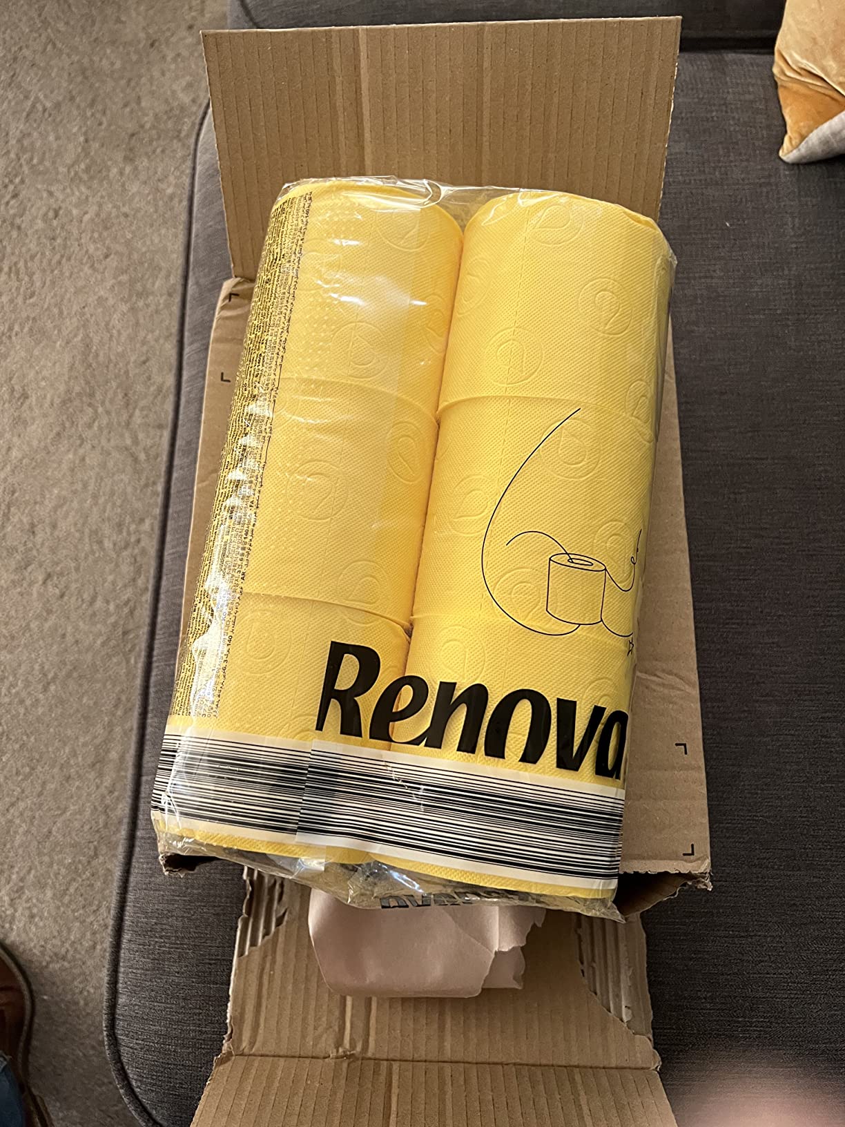 Renova Toilet Paper Yellow Toilettenpapier 6 Rollen, gelb