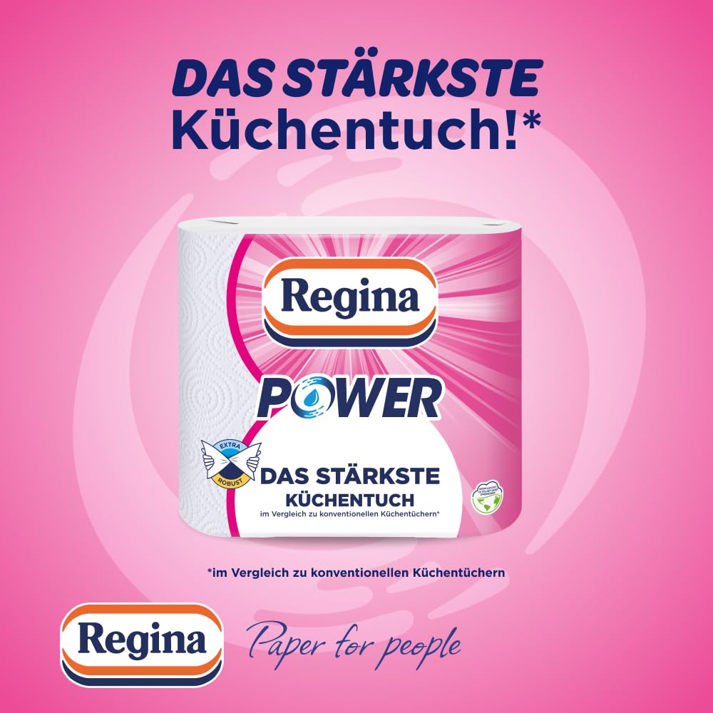 Regina Power 24 Küchenrollen Küchentücher, 2-lagig und nass wiederverwendbar