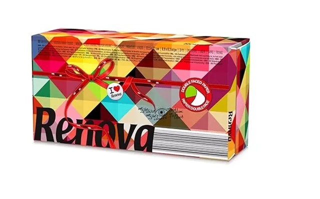 Renova Tissues TWO COLOUR Facial Taschentücher, 80 Stück, 3-lagig