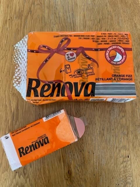 Renova Tissues Orange Fizz Taschentücher, 6 Packungen, Duft