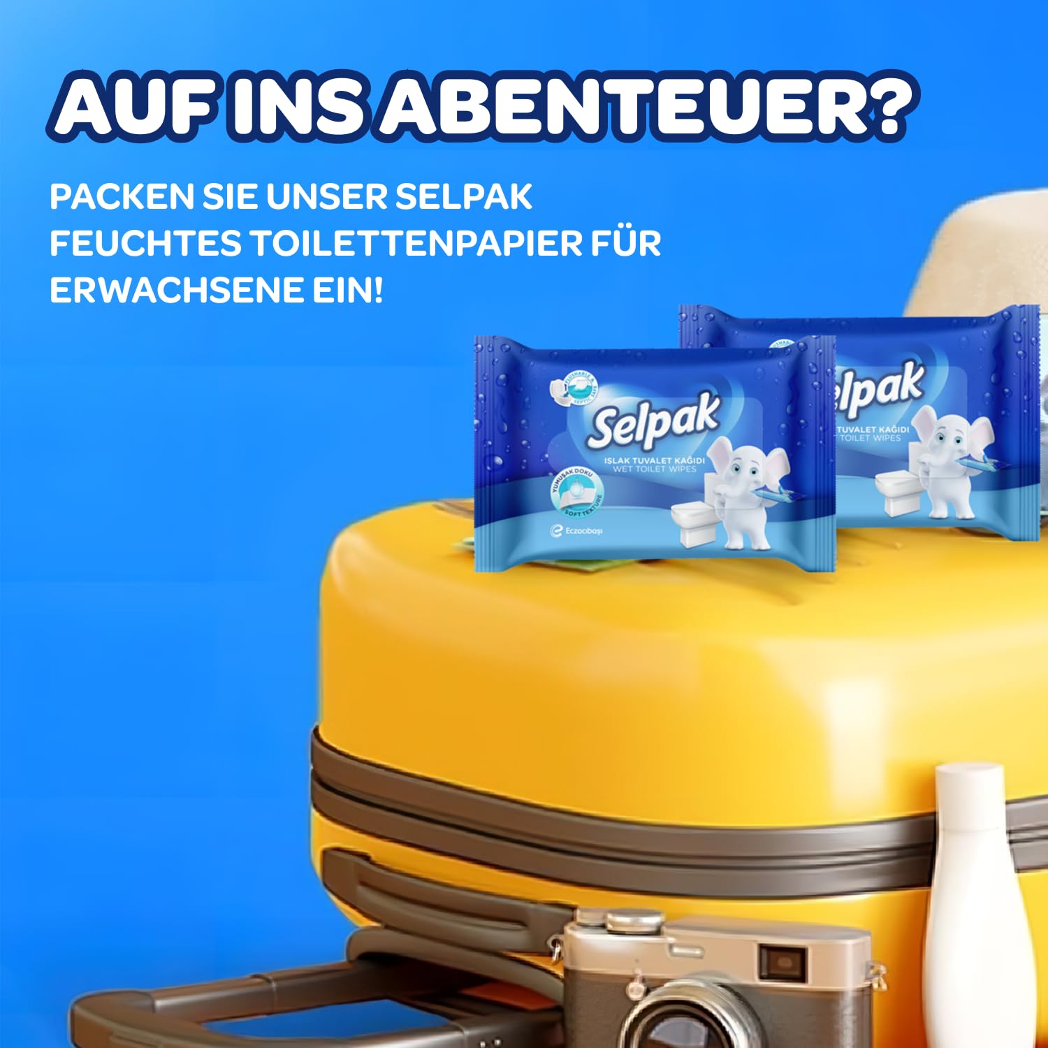 Selpak Wet Wipes Feuchtes Toilettenpapier, 1008 Tücher in 24 Packungen