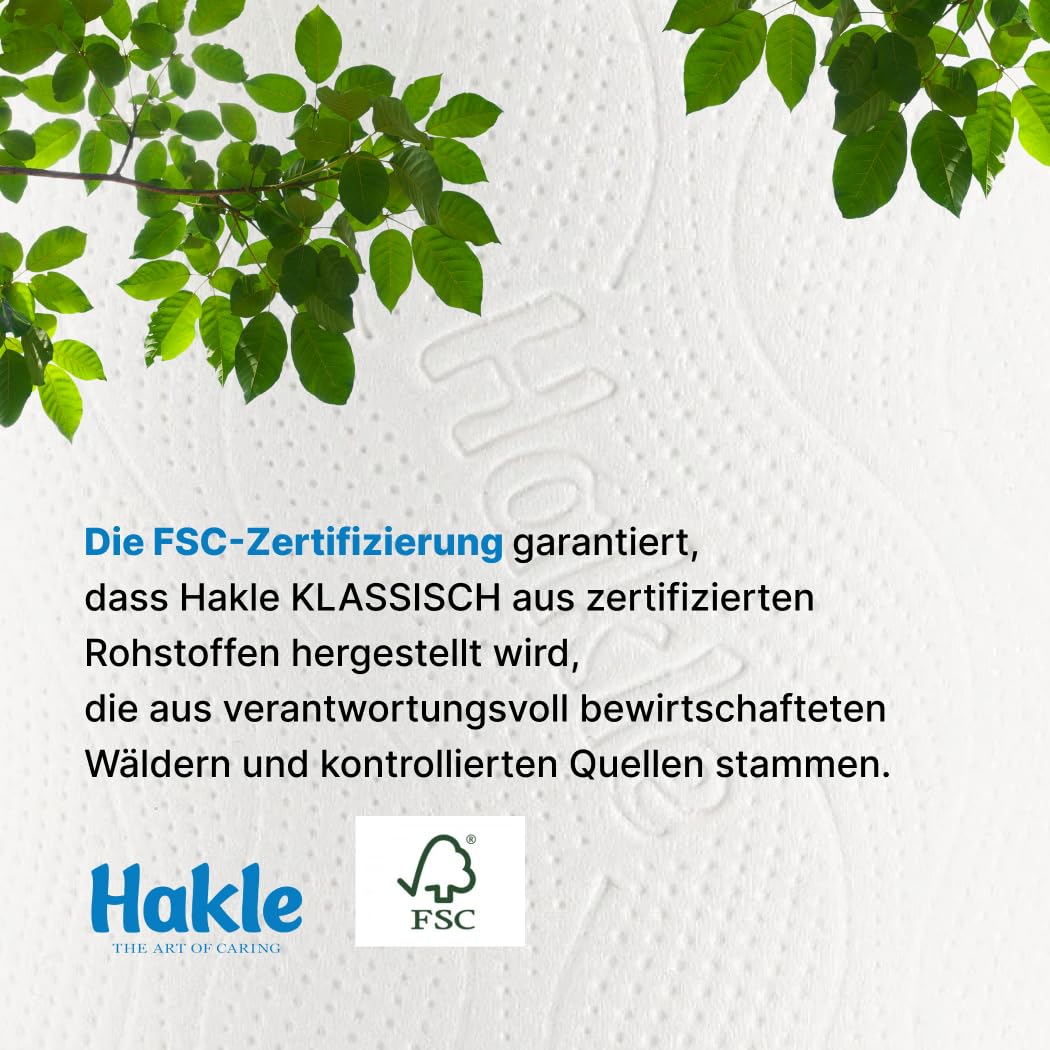 Hakle Klassisch Toilettenpapier 80 Rollen, 3-lagig